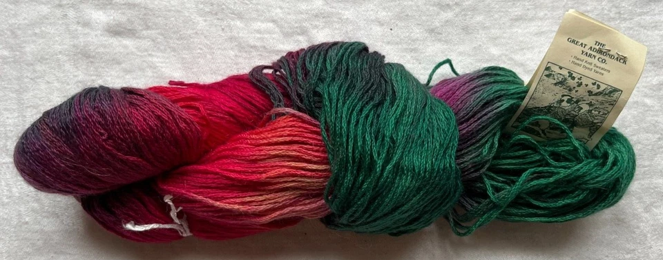 RARO!! Great Adirondack Yarn Co "Pashmina" 100 % cachemir Patti Subik teñido a mano Foto 3 de 4