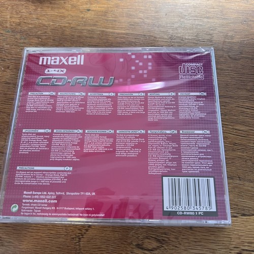 8 x Maxell CD-RW 80min 700MB Rewritable Single Disc 1x-4x BRAND NEW - Picture 2 of 2