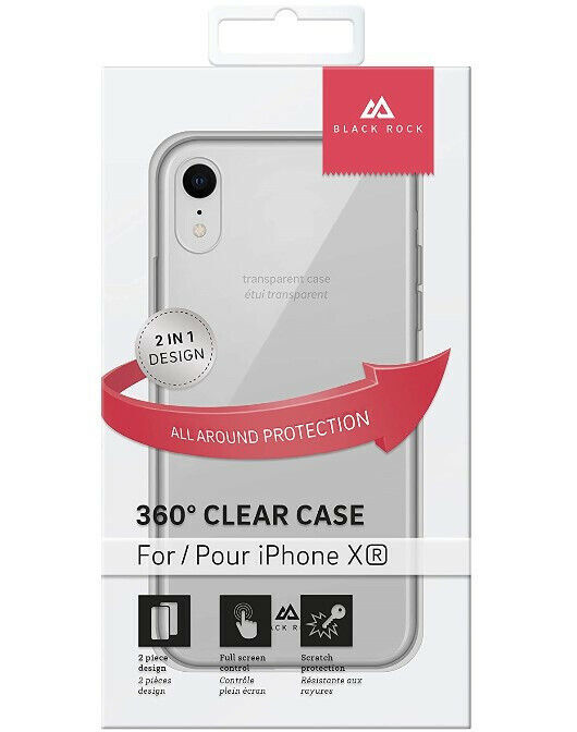 Black Rock 360 Case für Apple iPhone XR Full Cover Schutzhülle TPU Tasche 284