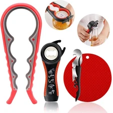 5 Pack Jar Opener for Seniors with Arthritis, Easy Twist Lid Opener Jar Opener