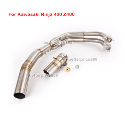 For Kawasaki Z400 Ninja 400 Slip on Full  Exhaust System 51mm Header Link Pipe