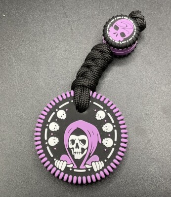 52 Graves X Data Crew Collab Pink Reaper Death Cookie EDC Worry Stone