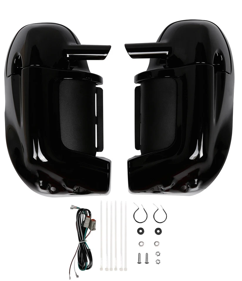 Altavoces de carenado de pierna con ventilación inferior aptos para Harley Electra Glide Road King 83-2013 Foto 2 de 4