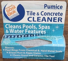 Pumice Stone Pool Blok Tile Concrete Algae Rust Lime Grout Spa Cleaner PB-80 NEW