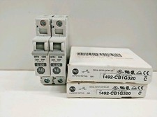 LOT OF 2 NEW IN BOX ALLEN-BRADLEY SER.C 32A 277V CIRCUIT BREAKERS 1492-CB1G320