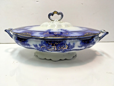 Antique Alfred Meakin  Flow Blue   K E L V I N