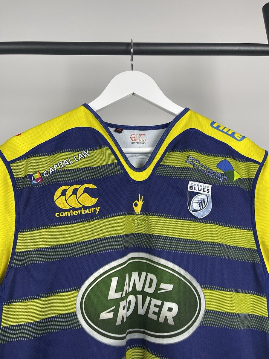 Canterbury Cardiff Blues 2016 - 17 Land Rover Rugby Jersey size M