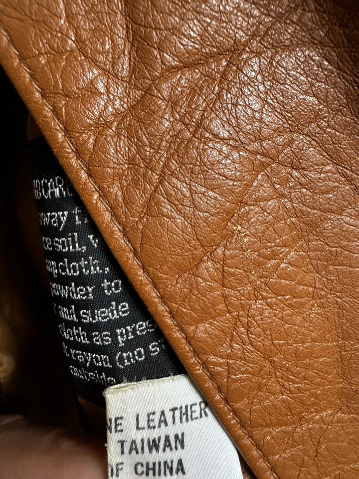Vtg Montgomery Ward The Tannery Leather Jacket Womens M Mens 16 Camel Tan 1960s Foto 2 de 4