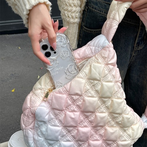 Women Big Capacity Plush Harajuku College Crossbody Shoulder Bags Tote Cloud Bag - Picture 21 of 42