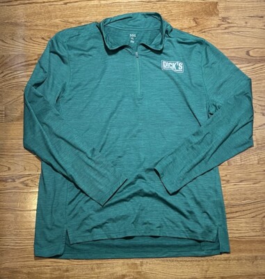 Dicks Sporting Goods DSG Shirt Mens XL Green 1/4 Zip Pullover Casual Lightweight