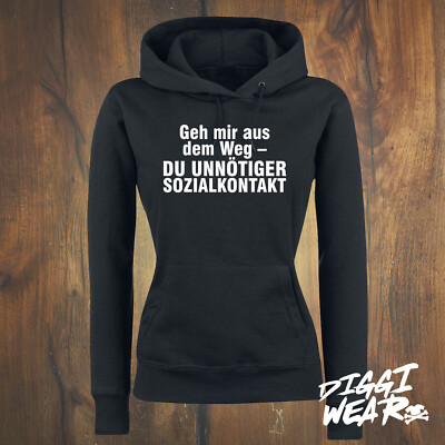 GEH MIR AUS DEM WEG DU UNNÖTIGER SOZIALKONTAKT | CORONA FUN SPRUCH HOODIE S-5XL