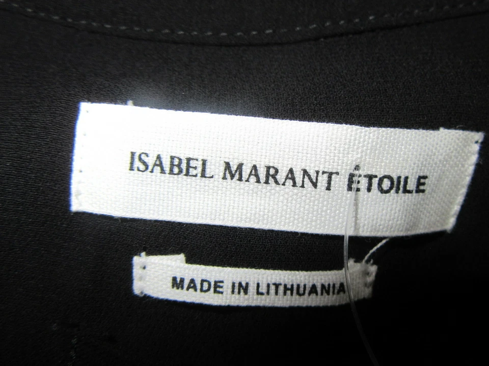 Vestido Isabel Marant Etoile Negro Manga Larga Calce y Acampanado Viscosa Talla 38 Foto 4 de 4