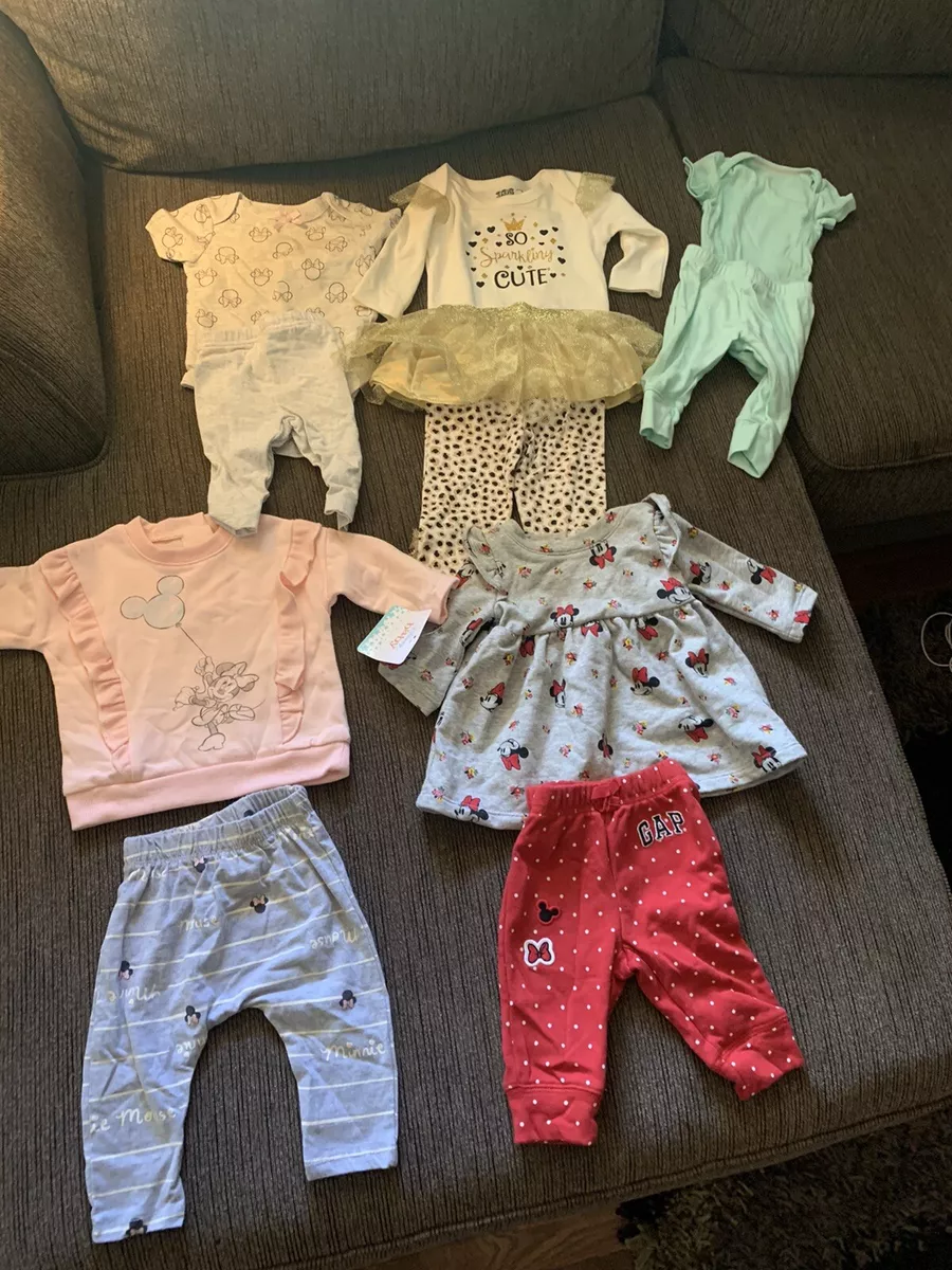 0 3 month baby girl clothes 10pc lot DDS Darlings Disney Baby Cloud Island GAP