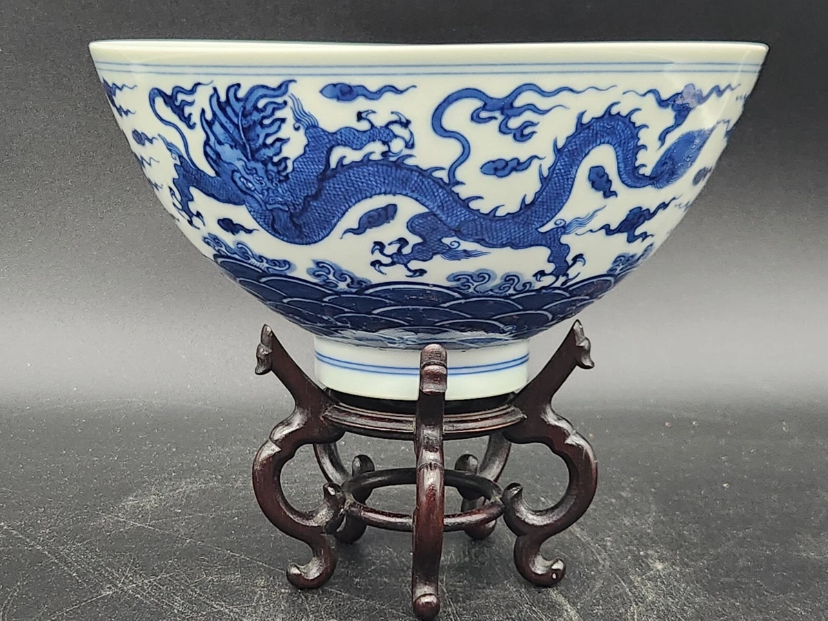 大正時代の陶器 蓝色陶瓷1900-1940 中国古董碗| eBay