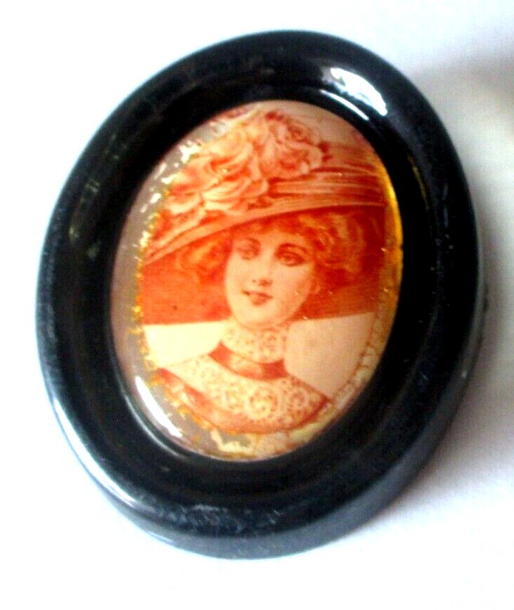 Broche Vintage Tête De Femme – Ancienne – Fabriquée En Western Germany – Occasion