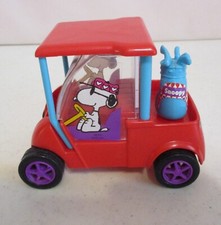 Carro de golf contenedor de dulces Peanuts-Snoopy-Eagle Beagle- (vacío)-4 1/2" de largo-3 1/2" T