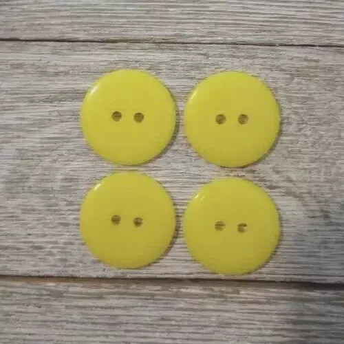 resin colors sewing buttons 2 holes crafts flat yellow 3/4 inch 20mm USA seller - Picture 1 of 2