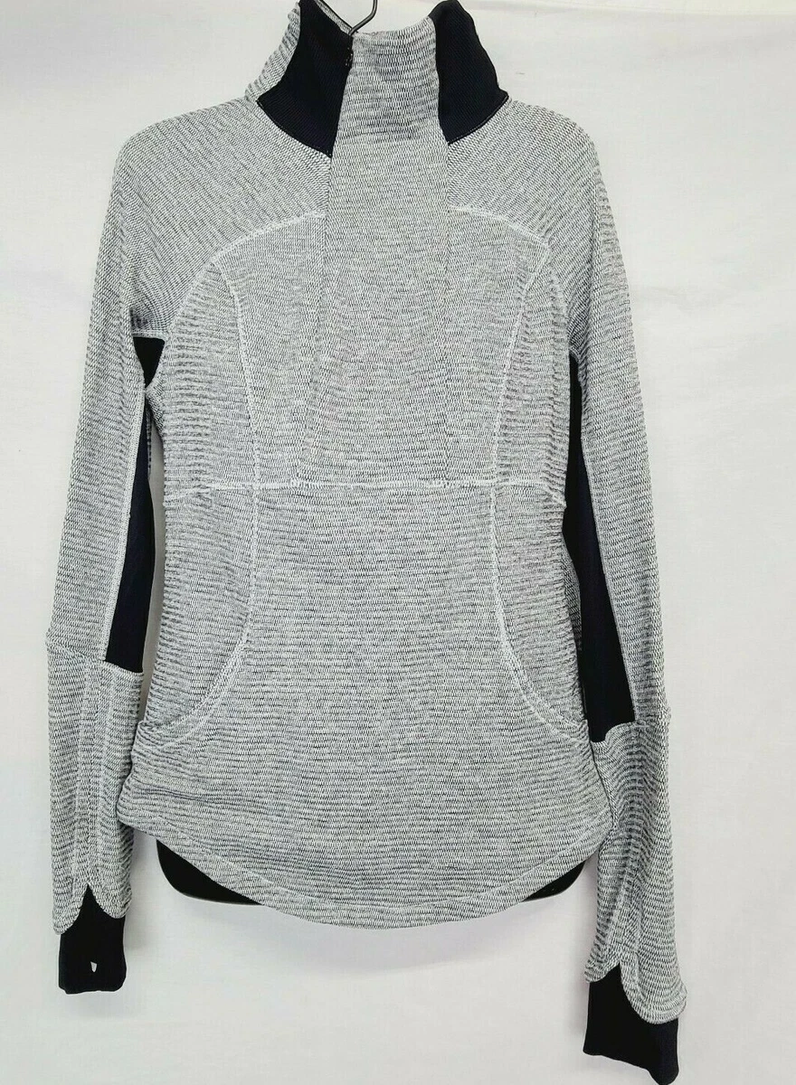 Lululemon Sweatshirt Size 6 Womens Base Runner Gray Asymmetrical 1