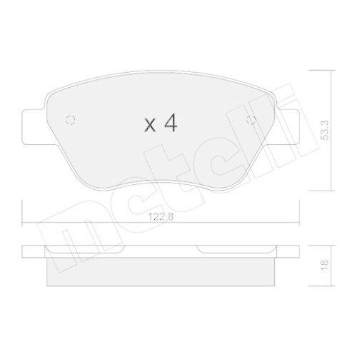 Kit Pastiglie Freno Freno A Disco Metelli 22-0321-1 per Fiat Lancia