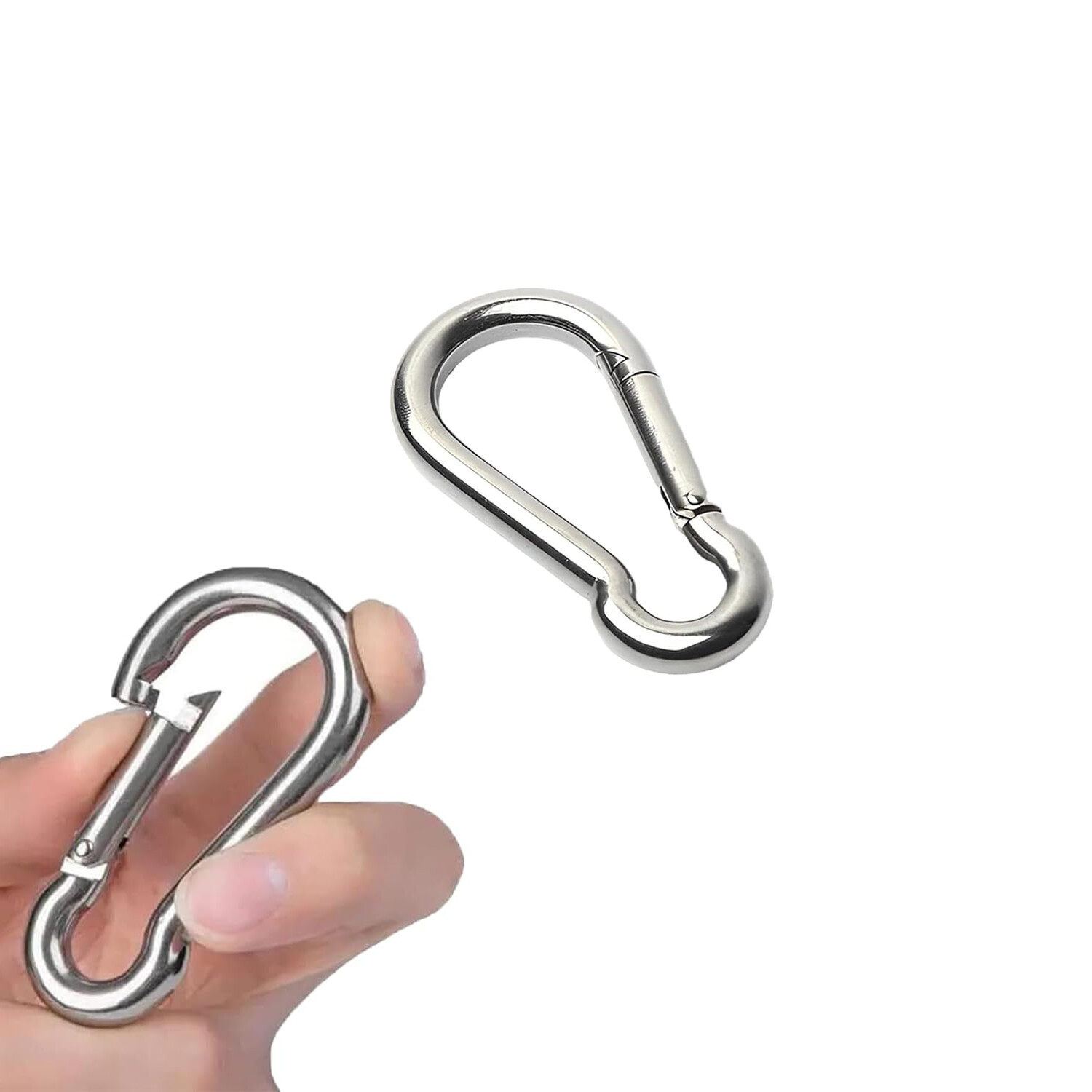 Stainless Steel Spring Snap Hook Carabiner Home Gym Body Building Weightlifting