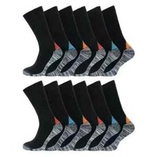 New Men's 12 Pairs Heavy Duty Toe Heel Protection Functional Work Socks UK 6-11