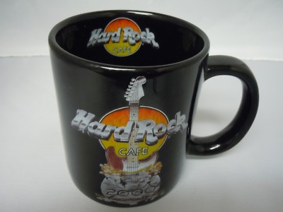 2000 HARD ROCK CAFE Indianapolis XL Size Coffee Cup BLACK Guitar Tea Cocoa  Mug | eBay