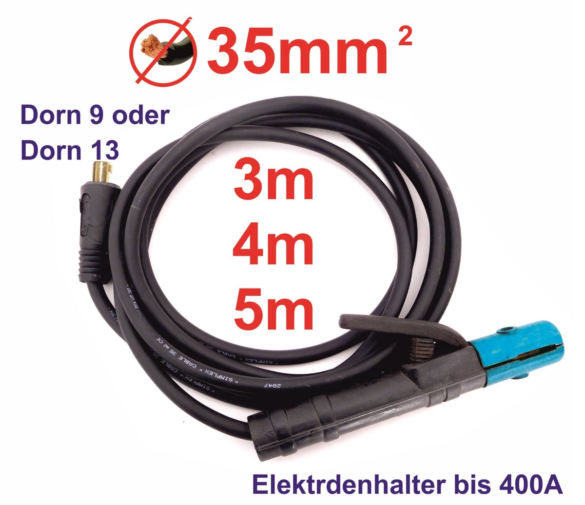 Schweißkraft Masse Massekabel komplett mit Klemme 200A 5m 25-50 Schweißkraft Masse Massekabel komplett mit Klemme 200A 5m 25-50