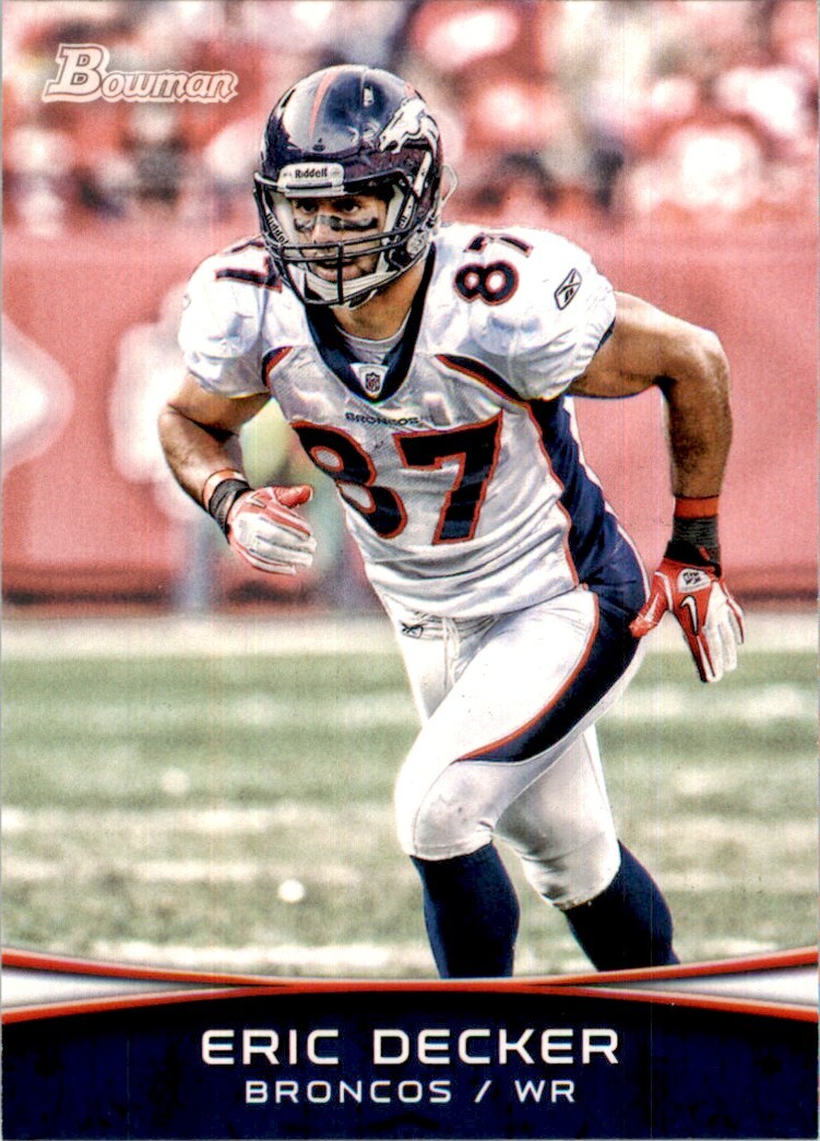 2012 Bowman Eric Decker Denver Broncos #7 NFL Football Card