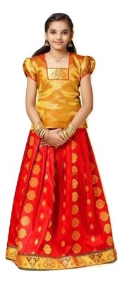 white pattu pavadai for women