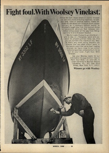 1968 PAPER AD Grampian Marine 37 31 Triangle 32 Boat Kit Woolsey Vinelast Paint - Picture 2 of 2