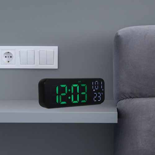 Electronic Alarm Clock Thermohygrometer LED Digital Clocks Bedside - Picture 10 of 12