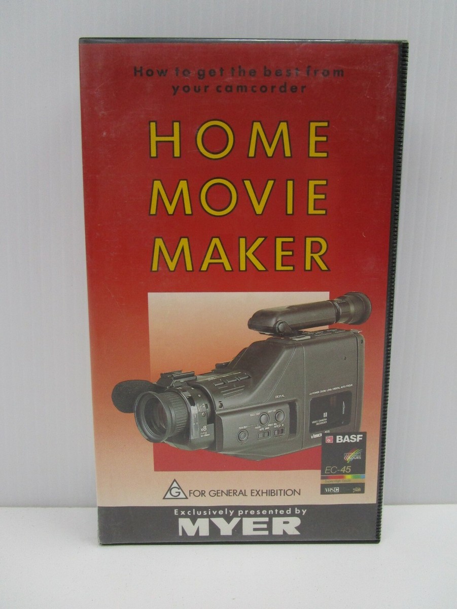 Home Movie Maker, Myer, VHS Tape, Vintage Video, Camcorder, G