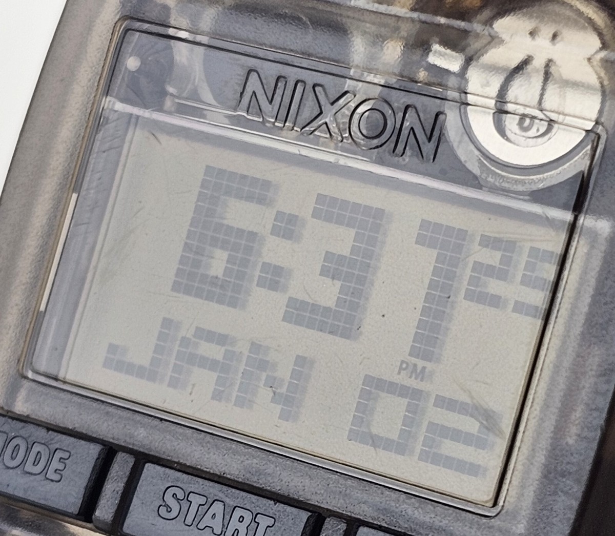Nixon Lay Low The Comp Black Semi-Clear See-through Plastic