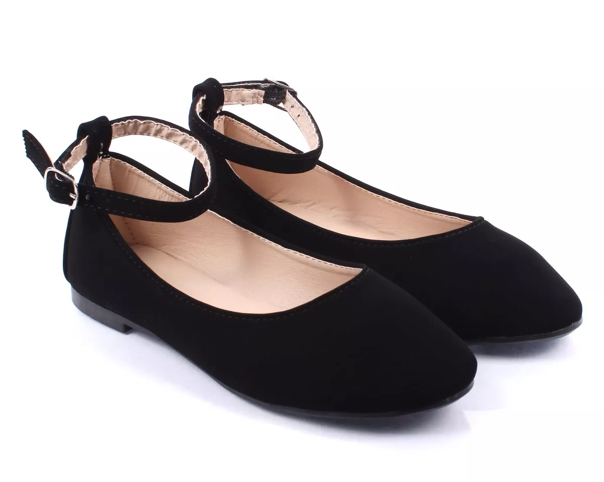 2 Color Cute Dress Buckle Strap Formal Kids Youth Casual Girls Flats Shoes