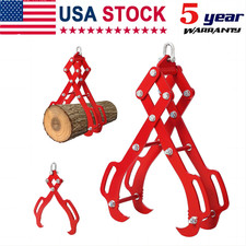 18/28/36" Log Lifting Tongs 2 4 Claw Solid Steel Log Grapple Swivel Log Tools