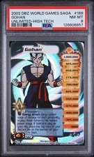 2002 SCORE DRAGON BALL Z WORLD GAMES SAGA UNLIMITED-HIGH TECH #169 GOHAN PSA 8