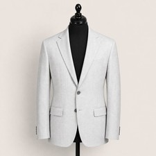 Express Light Gray Men's Two-Button Sport Coat