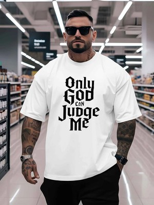 Only God Can Judge Me Christian Gothic Graphic Men s T-Shirt Faith Tee