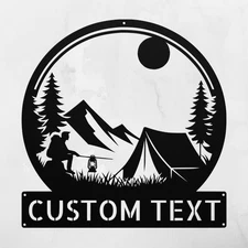 Custom Camping Metal Sign - Perfect Decor for Outdoor Lovers and Campers
