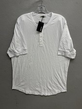 Buck Mason Mens Pima Curved Hem Henley Tee Short Sleeve Cotton XLT NWT NEW