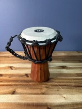 Meinl Mini Djembe Rope Tuned Hand Drum 8in x 4.5in Wood Shell