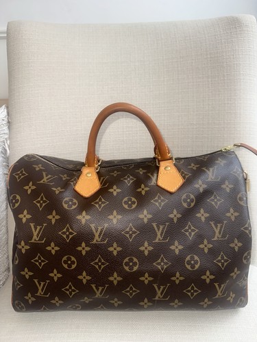 Louis Vuitton Speedy 35 Handbag Vintage Brown Monogram
