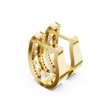 Orecchini a cerchio in filigrana Petite 72p tondi VVS1/D/ottimo diamante arge...