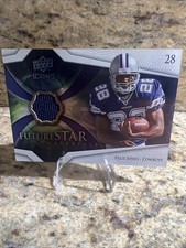 2008 UD Icons Future Stars Materials Silver Felix Jones JERSEY! Dallas Cowboys!