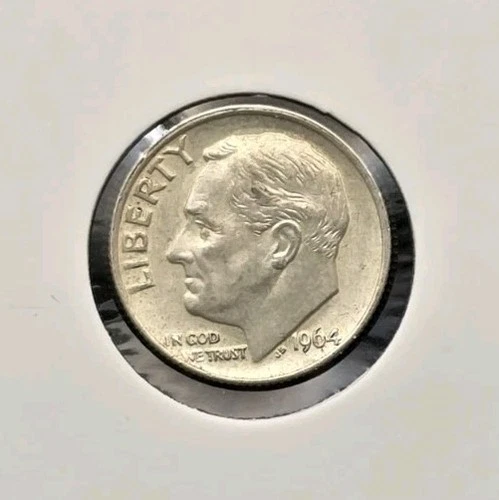 1964-P Roosevelt Dime 90% Silver US Mint Philadelphia