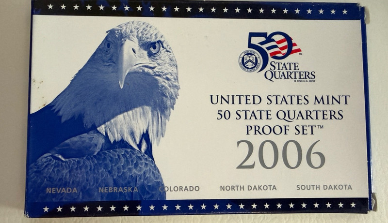 2006 United States Mint 50 State Quarters Proof Set NV NE CO ND SD