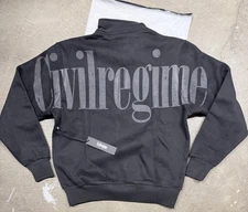 Civil Regime Roses From Concrete Quarter Zip Size Medium BNWT  & Bag