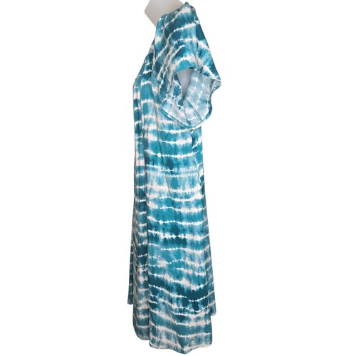Torrid Damen Trapez Kleid 0 Large Mini Challis Cold Shoulder Batik Taschen - Bild 4 von 7