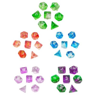 7Pcs Polyhedral Dice Fantasy D4 D6 D8 D10 D12 D20 Neuheit für Dnd Rpg Mtg