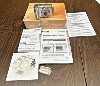 Canon PowerShot A560 Digital Camera 7.1MP - For Parts or Repair | eBay
